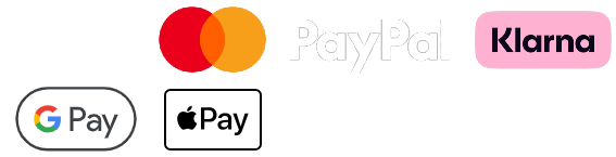 Valid card options include Visa, Mastercard, PayPal, Klarna, Google Pay, and Apple Pay