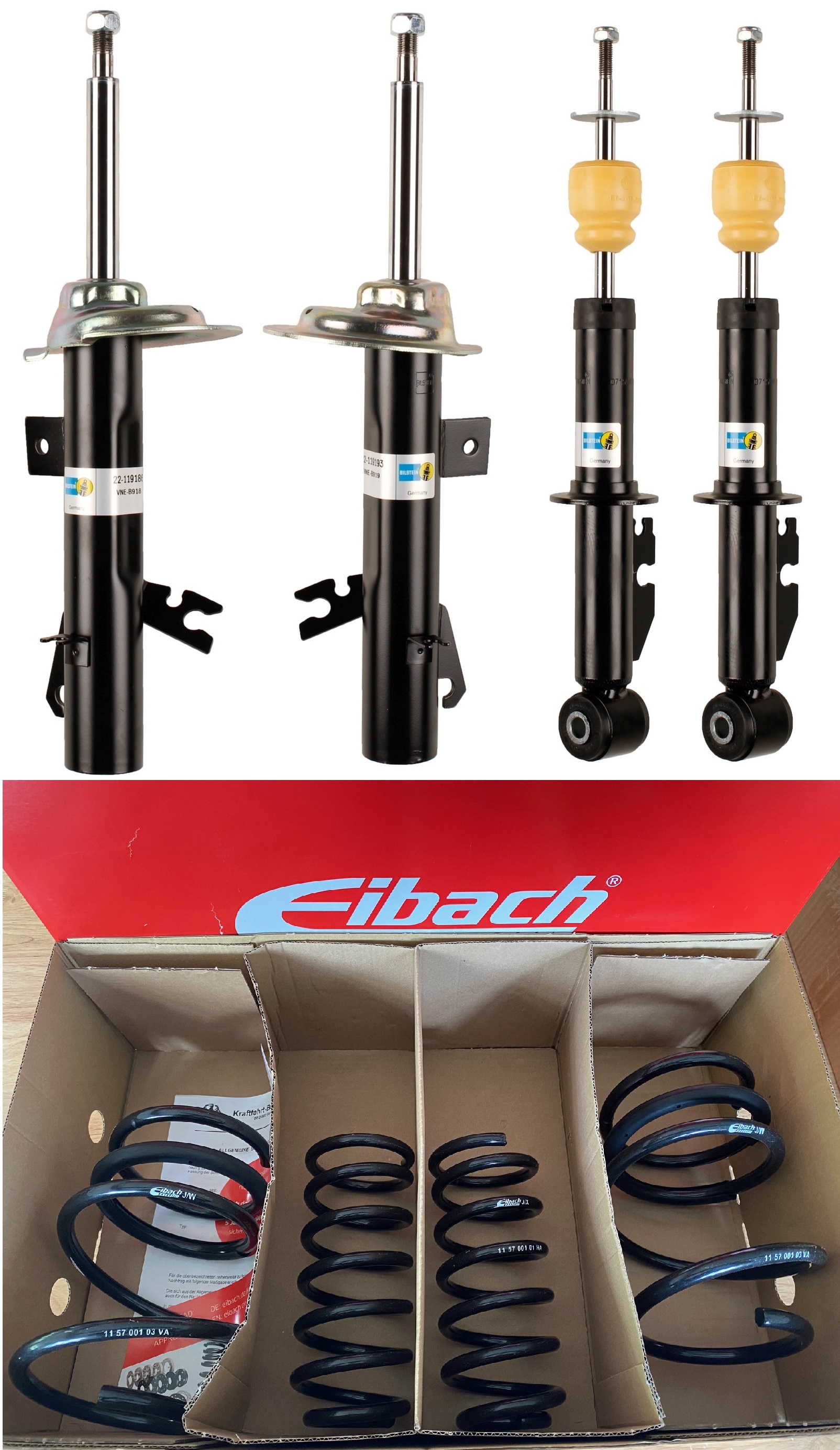 Eibach Lowering Springs, Bilstein Gas Shocks Kit For Mini R53 R50 R52 Cooper S
