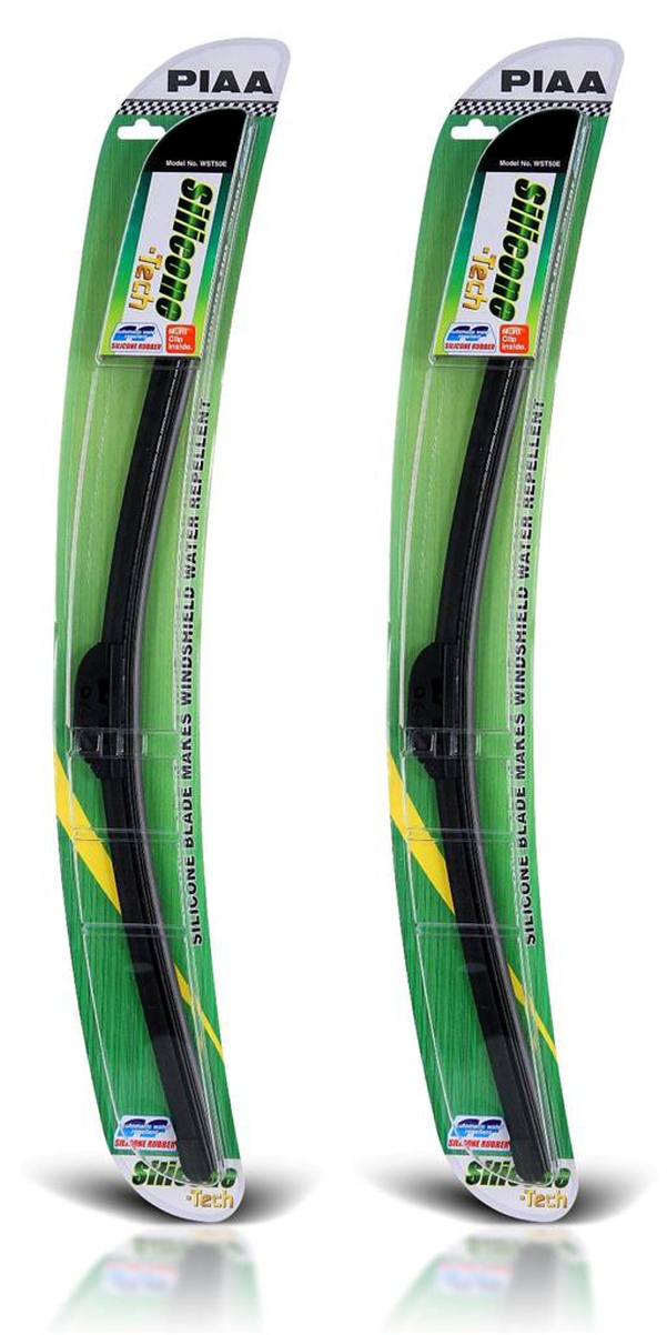 PIAA Si-Tech Front Aero Flat Wiper Blade Set - Silicone 24 