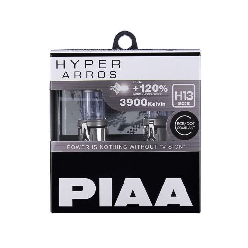 PIAA Hyper Arros H13 High Performance Halogen Bulbs 3900k Brilliant White PAIR