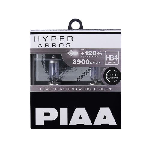 PIAA Hyper Arros HB4 High Performance Halogen Bulbs 3900k Brilliant White PAIR